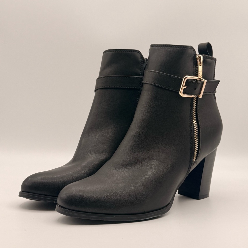 Jones New York & Co NWT Ankle Boots Block Heel Side Zip Black Women’s Size 11